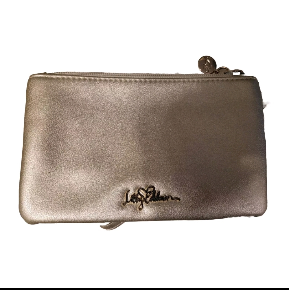 Libby Edelman Light Denim Blue/Gold Bali ToteBag With Matching Wristlet EUC - Picture 12 of 12